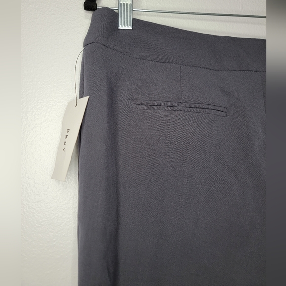 DKNY Suit Straight Leg Pants Women's Gray Steel Size 8 Bussines Work - Picture 3 of 9